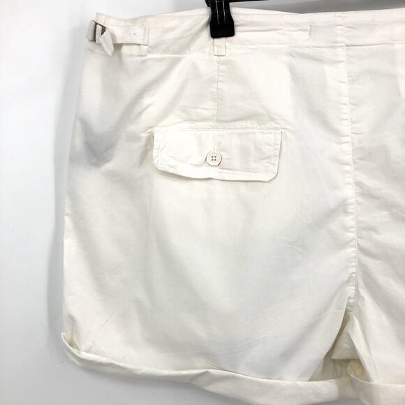 SANCTUARY Standard Cargo Shorts Womens 24W White Roll Cuff Patch Pocket NWT - Picture 8 of 12